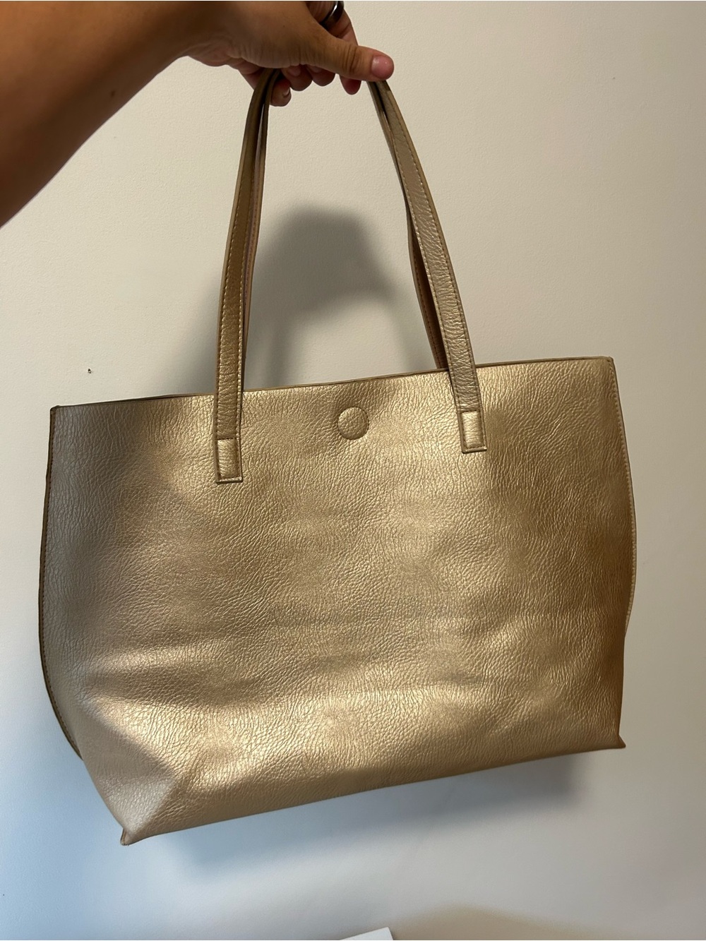 Source Unknown Metallic Gold Tote Bag